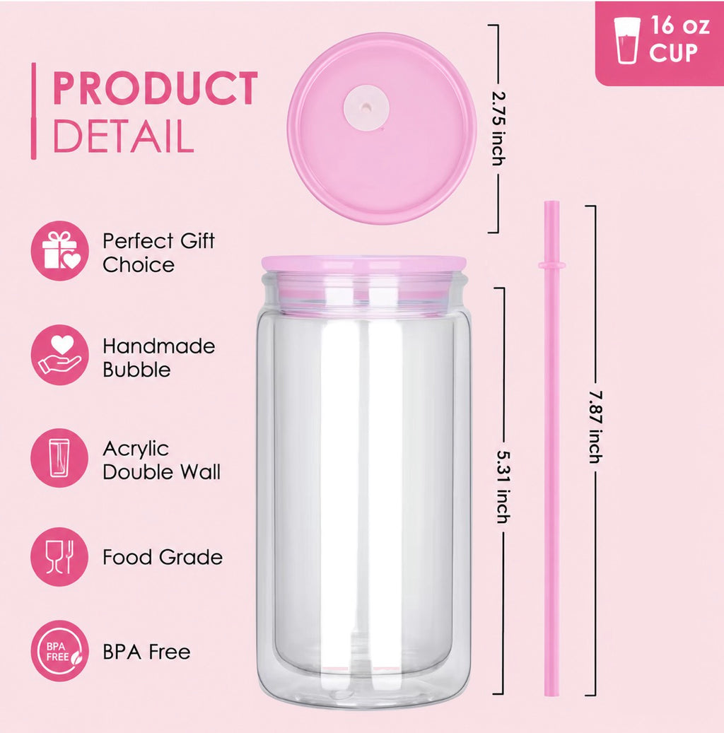 Custom 16oz Acrylic Tumbler Cup